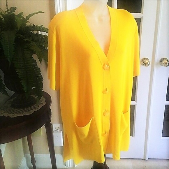 Misook Sweaters - Bright Yellow Exclusively Misook Cardigan EUC XL
